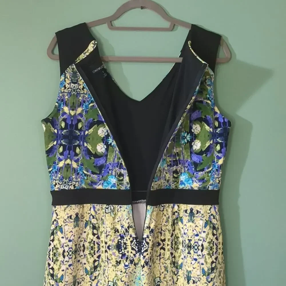 Cynthia Rowley Women's Purple Blue Floral Dress Size 12 - Picture 3 of 7